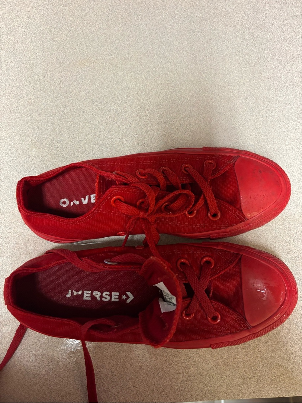 Converse All Star Red Monochrome Low Top Sneakers Women’s Size 6